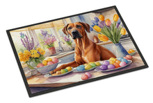 Load image into Gallery viewer, Decorating Easter Rhodesian Ridgeback Doormat