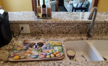 Load image into Gallery viewer, Decorating Easter Saint Bernard Dish Drying Mat