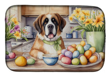 Load image into Gallery viewer, Decorating Easter Saint Bernard Dish Drying Mat