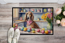 Load image into Gallery viewer, Decorating Easter Saluki Doormat