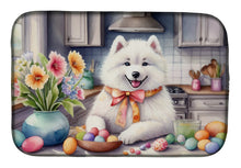 Load image into Gallery viewer, Decorating Easter Samoyed Dish Drying Mat