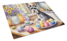 Load image into Gallery viewer, Decorating Easter Schnauzer Glass Cutting Boards – Durable, Decorative Kitchen Art