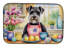 Load image into Gallery viewer, Decorating Easter Schnauzer Dish Drying Mat