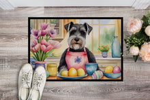 Load image into Gallery viewer, Decorating Easter Schnauzer Doormat - 18X27 Indoor / Outdoor Rug | Made in USA