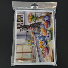 Load image into Gallery viewer, Decorating Easter Scottish Deerhound Greeting Cards - Blank Note Cards – 8-Pack of Artist-Designed Cards with Envelopes