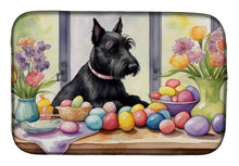 Load image into Gallery viewer, Decorating Easter Scottish Terrier Dish Drying Mat