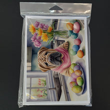 Load image into Gallery viewer, Decorating Easter Shar Pei Greeting Cards - Blank Note Cards – 8-Pack of Artist-Designed Cards with Envelopes