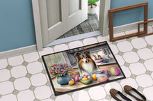 Load image into Gallery viewer, Decorating Easter Sheltie Doormat