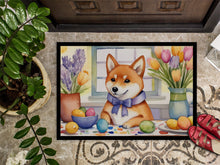 Load image into Gallery viewer, Decorating Easter Shiba Inu Doormat-24x36 Indoor / Outdoor Rug | Made in USA