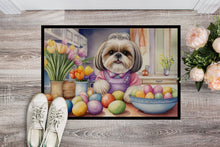 Load image into Gallery viewer, Decorating Easter Shih Tzu Doormat-24x36 Indoor / Outdoor Rug | Made in USA