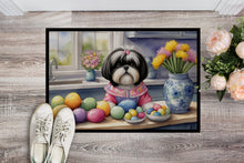 Load image into Gallery viewer, Decorating Easter Shih Tzu Doormat - 18X27 Indoor / Outdoor Rug | Made in USA