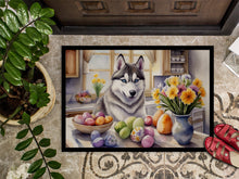Load image into Gallery viewer, Decorating Easter Siberian Husky Doormat-24x36 Indoor / Outdoor Rug | Made in USA