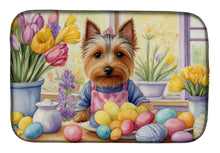 Load image into Gallery viewer, Decorating Easter Silky Terrier Dish Drying Mat