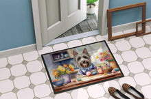 Load image into Gallery viewer, Decorating Easter Skye Terrier Doormat