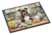 Load image into Gallery viewer, Decorating Easter Staffordshire Bull Terrier Doormat-24x36 Indoor / Outdoor Rug | Made in USA