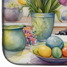 Load image into Gallery viewer, Decorating Easter Staffordshire Bull Terrier Dish Drying Mat