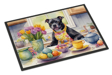 Load image into Gallery viewer, Decorating Easter Staffordshire Bull Terrier Doormat - 18X27 Indoor / Outdoor Rug | Made in USA