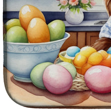 Load image into Gallery viewer, Decorating Easter Sussex Spaniel Dish Drying Mat
