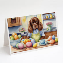 Load image into Gallery viewer, Decorating Easter Sussex Spaniel Greeting Cards - Blank Note Cards – 8-Pack of Artist-Designed Cards with Envelopes