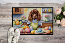 Load image into Gallery viewer, Decorating Easter Sussex Spaniel Doormat-24x36 Indoor / Outdoor Rug | Made in USA