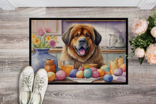 Load image into Gallery viewer, Decorating Easter Tibetan Mastiff Doormat