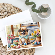 Load image into Gallery viewer, Decorating Easter Tibetan Spaniel Greeting Cards - Blank Note Cards – 8-Pack of Artist-Designed Cards with Envelopes