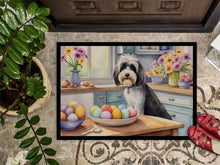 Load image into Gallery viewer, Decorating Easter Tibetan Terrier Doormat