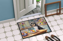 Load image into Gallery viewer, Decorating Easter Tibetan Terrier Doormat