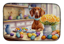 Load image into Gallery viewer, Decorating Easter Vizsla Dish Drying Mat