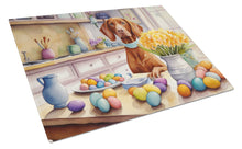 Load image into Gallery viewer, Decorating Easter Vizsla Glass Cutting Boards – Durable, Decorative Kitchen Art