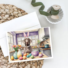 Load image into Gallery viewer, Decorating Easter Weimaraner Greeting Cards - Blank Note Cards – 8-Pack of Artist-Designed Cards with Envelopes