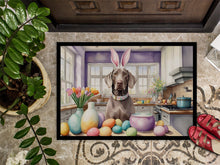 Load image into Gallery viewer, Decorating Easter Weimaraner Doormat