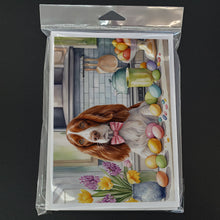 Load image into Gallery viewer, Decorating Easter Welsh Springer Spaniel Greeting Cards - Blank Note Cards – 8-Pack of Artist-Designed Cards with Envelopes