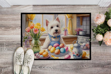 Load image into Gallery viewer, Decorating Easter Westie Doormat-24x36 Indoor / Outdoor Rug | Made in USA
