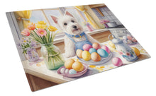 Load image into Gallery viewer, Decorating Easter Westie Glass Cutting Boards – Durable, Decorative Kitchen Art