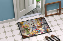 Load image into Gallery viewer, Decorating Easter Westie Doormat - 18X27 Indoor / Outdoor Rug | Made in USA