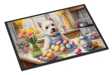 Load image into Gallery viewer, Decorating Easter Westie Doormat - 18X27 Indoor / Outdoor Rug | Made in USA