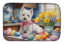 Load image into Gallery viewer, Decorating Easter Westie Dish Drying Mat