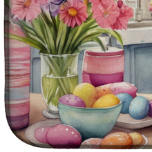 Load image into Gallery viewer, Decorating Easter Wirehaired Pointing Griffon Dish Drying Mat