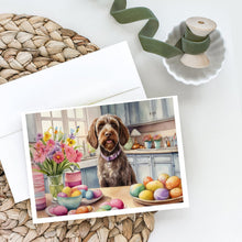 Load image into Gallery viewer, Decorating Easter Wirehaired Pointing Griffon Greeting Cards - Blank Note Cards – 8-Pack of Artist-Designed Cards with Envelopes