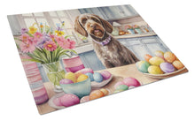 Load image into Gallery viewer, Decorating Easter Wirehaired Pointing Griffon Glass Cutting Boards – Durable, Decorative Kitchen Art
