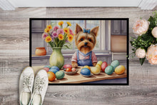 Load image into Gallery viewer, Decorating Easter Yorkshire Terrier Doormat - 18X27 Indoor / Outdoor Rug | Made in USA