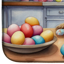 Load image into Gallery viewer, Decorating Easter Yorkshire Terrier Dish Drying Mat
