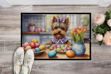 Load image into Gallery viewer, Decorating Easter Yorkshire Terrier Doormat-24x36 Indoor / Outdoor Rug | Made in USA