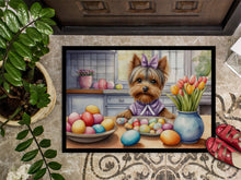 Load image into Gallery viewer, Decorating Easter Yorkshire Terrier Doormat - 18X27 Indoor / Outdoor Rug | Made in USA