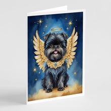 Load image into Gallery viewer, Affenpinscher My Angel Greeting Cards - Blank Note Cards – 8-Pack of Artist-Designed Cards with Envelopes