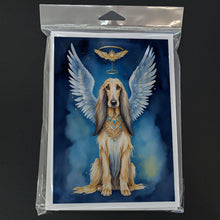 Load image into Gallery viewer, Afghan Hound My Angel Greeting Cards - Blank Note Cards – 8-Pack of Artist-Designed Cards with Envelopes