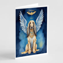 Load image into Gallery viewer, Afghan Hound My Angel Greeting Cards - Blank Note Cards – 8-Pack of Artist-Designed Cards with Envelopes