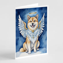 Load image into Gallery viewer, Akita My Angel Greeting Cards - Blank Note Cards – 8-Pack of Artist-Designed Cards with Envelopes