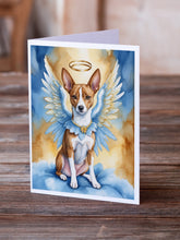 Load image into Gallery viewer, Basenji My Angel Greeting Cards - Blank Note Cards – 8-Pack of Artist-Designed Cards with Envelopes